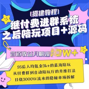 陪聊系统搭建教程及源码分享 附完整运营变现落地思路-雨叶虚拟资源网