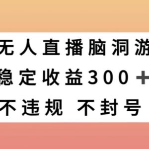 半无人直播脑洞小游戏实操教程 零基础小白可上手日入300+-雨叶虚拟资源网