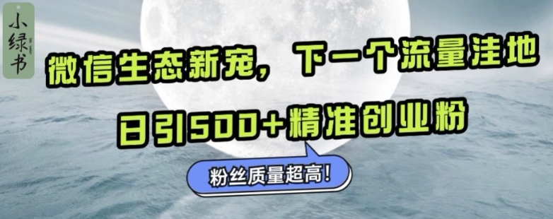 微信小绿书引流实操攻略 日引500+精准创业粉玩法详解