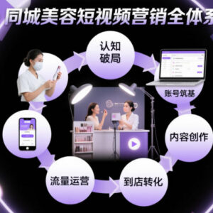 美容院同城短视频营销全体系 从获客到到店转化落地实操教程-雨叶虚拟资源网
