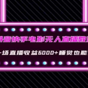 抖音快手电影类无人直播实操教程 附多种变现方式及配套软件-雨叶虚拟资源网