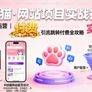 卡哇猫网站项目教程 搭建运营引流跳转及付费变现全攻略-雨叶虚拟资源网