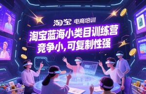淘宝蓝海小类目运营全链路训练营 低竞争可复制实操教程-雨叶虚拟资源网