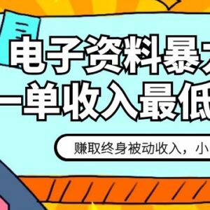 电子资料引流赚美金实操教程 适合新手的长期被动收入副业玩法-雨叶虚拟资源网