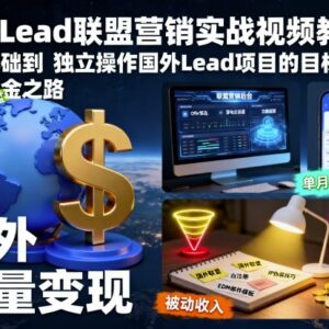 国外Lead联盟营销零基础教程 从入门到独立操作全流程指南-雨叶虚拟资源网