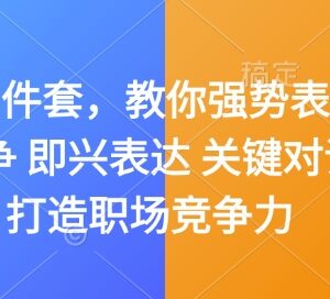 嘴笨专属表达提升课程 学会强势表达关键对话打造职场竞争力-雨叶虚拟资源网