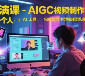 AI导演课AIGC视频制作方法论 单人用AI工具完成团队级视频创作-雨叶虚拟资源网