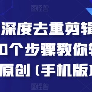 手机端短剧深度去重剪辑全流程 10个步骤教你轻松过原创-雨叶虚拟资源网