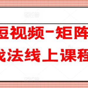 企业短视频矩阵爆客战法线上课 搭建获客裂变风控全流程教学-雨叶虚拟资源网