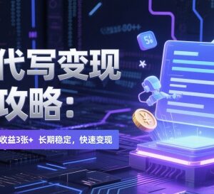 AI代写变现实操全攻略 低门槛上手单日稳定收益方法详解-雨叶虚拟资源网