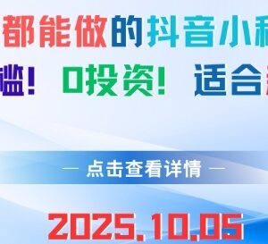 适合新手的零门槛零成本抖音小程序项目实操指南-雨叶虚拟资源网