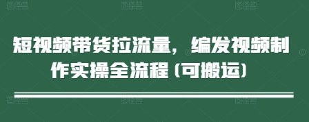短视频带货拉流量教程 编发视频制作全流程及可搬运玩法解析