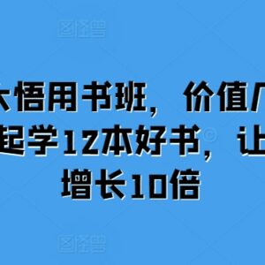 大彻大悟用书班12本好书精讲课程 提升认知助力个人财富增长-雨叶虚拟资源网