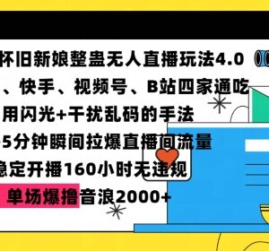 2024怀旧新娘整蛊无人直播4.0 多平台开播流量变现实操教程-雨叶虚拟资源网