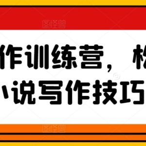 网文写作训练营系统教程 从入门到精通掌握小说创作投稿技巧-雨叶虚拟资源网