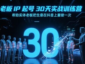 实体老板抖音IP30天起号实战营 抖音重启实体生意全流程教程-雨叶虚拟资源网