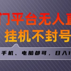 冷门平台无人直播挂机项目实操 三天起号多设备支持小白易上手-雨叶虚拟资源网