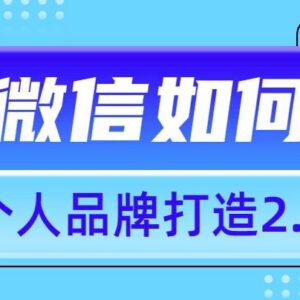 个人品牌打造2.0实操指南 个人微信号如何打造更具商业价值？-雨叶虚拟资源网