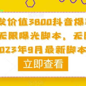 2023年9月最新 网传售价3800元抖音评论区多开曝光引流脚本说明-雨叶虚拟资源网