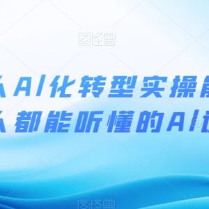 互联网人AI化转型实操能力课 人人可学的AI职业技能提升课程-雨叶虚拟资源网