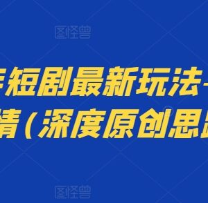 2024年短剧最新玩法分享 音乐+剧情模式深度原创思路解析-雨叶虚拟资源网
