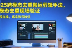 2025跨模态去重搬运剪辑手法教学 附全流程实操及真实账号验证-雨叶虚拟资源网