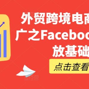 2024外贸跨境电商Facebook广告投放零基础入门实操课程-雨叶虚拟资源网