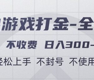 无脚本正规游戏打金项目介绍 零费用合作小白易上手日入超300-雨叶虚拟资源网