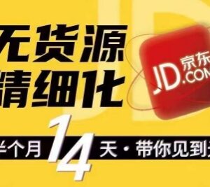 京东无货源精细化运营训练营 0门槛上手做爆款可复制做店群-雨叶虚拟资源网