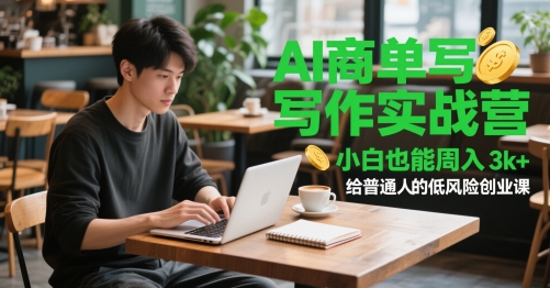 AI商单写作实战营介绍 普通人低风险副业变现实操指南