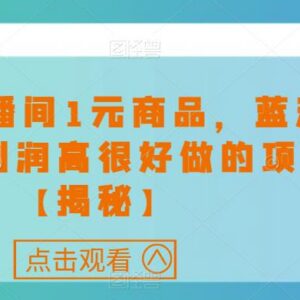快手直播间1元商品引流项目解析 高利润蓝海赛道实操教程-雨叶虚拟资源网