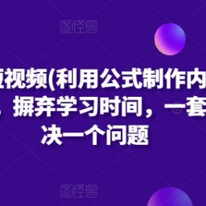 公式化短视频运营方法 一套通用模板搞定内容制作与数据分析-雨叶虚拟资源网