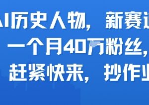 AI历史人物赛道实操教程 零基础上手快速涨粉运营方法-雨叶虚拟资源网