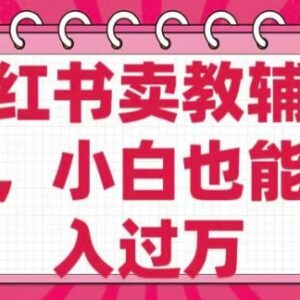 小红书虚拟教辅资料售卖项目解析 零成本低售后小白可实操盈利-雨叶虚拟资源网