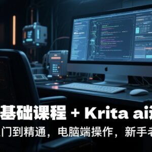 Krita AI基础+进阶全套教程 从入门到精通电脑端实操课程-雨叶虚拟资源网