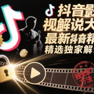 抖音影视解说入选精选实用方法 配套AI工具及系统教学课程分享-雨叶虚拟资源网