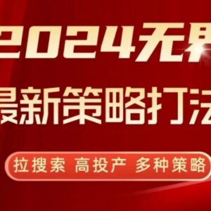 2024无界推广最新策略打法 拉搜索提投产全流程实操指南-雨叶虚拟资源网