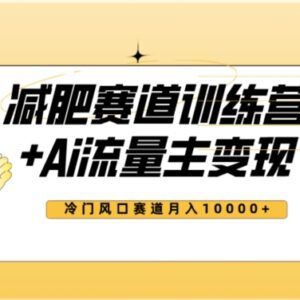 AI减肥赛道流量主+训练营变现教程 冷门蓝海项目小白可轻松上手-雨叶虚拟资源网