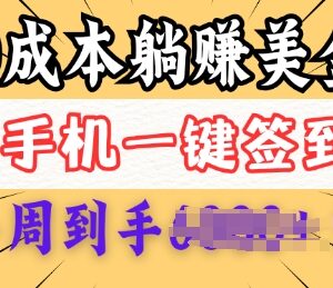 0成本签到赚美金项目操作攻略 无经验小白有手机即可上手-雨叶虚拟资源网