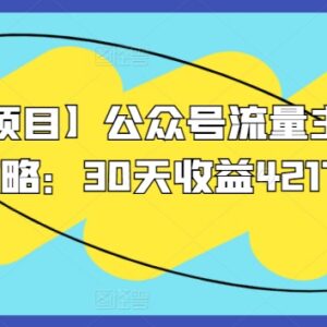 公众号流量主全新实操玩法攻略 正规可落地30天收益可达4万+-雨叶虚拟资源网
