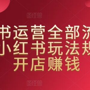 小红书运营全流程实操指南 掌握平台规则开店变现完整攻略-雨叶虚拟资源网