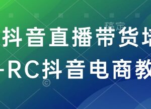 RC抖音直播带货培训班教程 电商直播从入门到进阶实操教学-雨叶虚拟资源网
