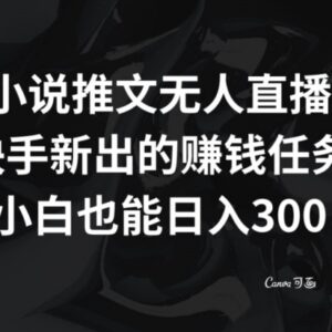 快手小说推文无人直播赚钱项目解析 新手也可轻松上手实操-雨叶虚拟资源网