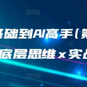 0基础进阶AI高手第二期课程 底层思维+实战教学全解析-雨叶虚拟资源网