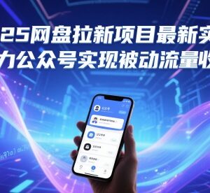 2025网盘拉新项目实操指南 借力公众号获取被动流量收益-雨叶虚拟资源网