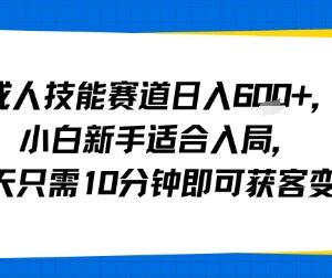 成人技能赛道小白变现全攻略 每日10分钟即可操作获客赚收益-雨叶虚拟资源网