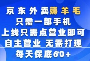 京东外卖零门槛薅羊毛项目详解 每日轻操作即可获得稳定收益-雨叶虚拟资源网