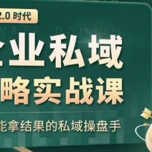 私域2.0实战策略课程 从0到1培养能拿结果的专业私域操盘手-雨叶虚拟资源网