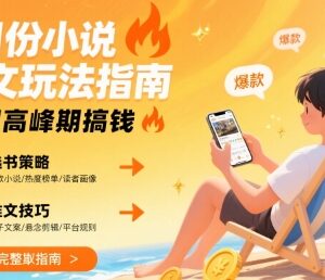 8月小说推文实操玩法指南 暑假流量高峰期副业增收攻略-雨叶虚拟资源网