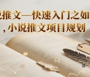 小说推文快速入门实用教程 主流玩法及项目规划全解析-雨叶虚拟资源网